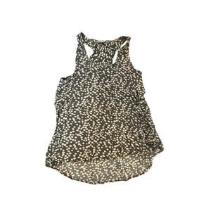 InkedFaded Green High Low Tank - S, Dotted & Flowy!